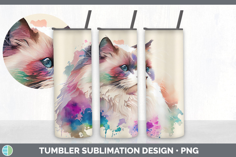 rainbow-ragdoll-cat-tumbler-sublimation-bundle