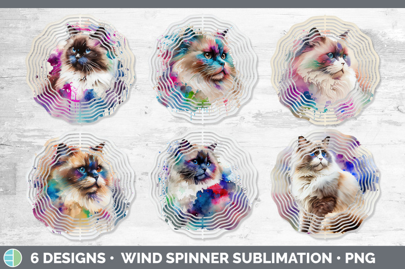 rainbow-ragdoll-cat-wind-spinner-sublimation-designs-bundle