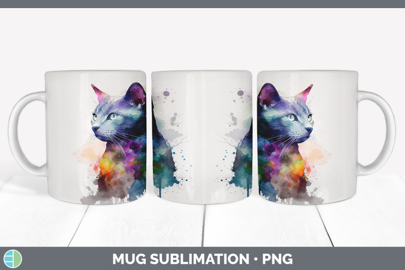 rainbow-russian-blue-cat-mug-sublimation-coffee-cup-background-png