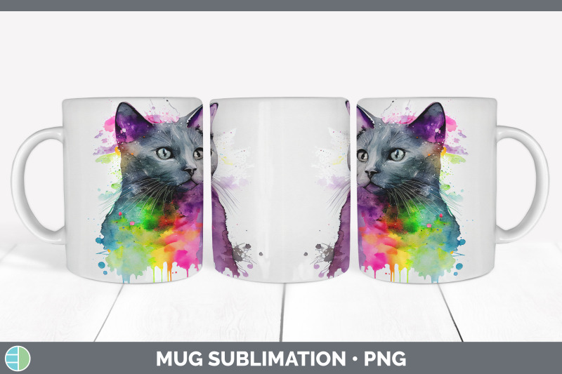 rainbow-russian-blue-cat-mug-sublimation-coffee-cup-background-png