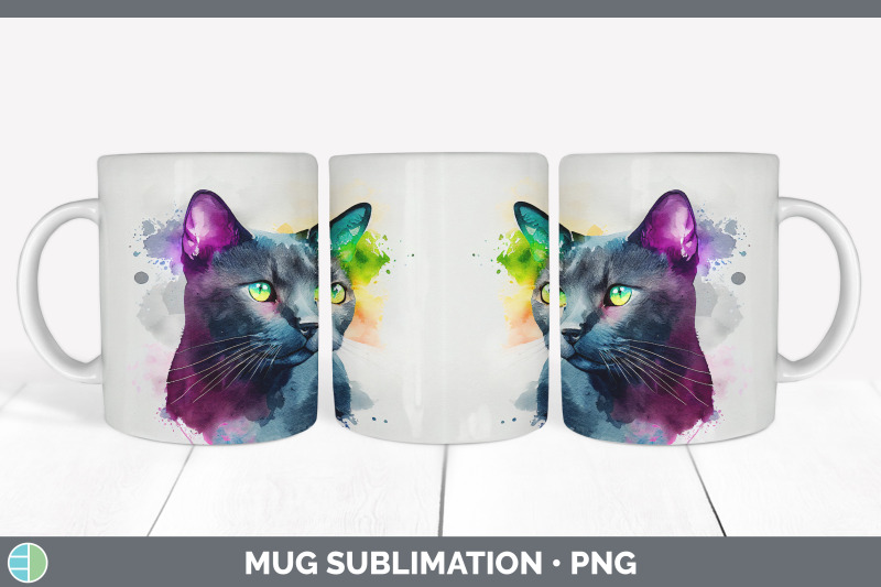 rainbow-russian-blue-cat-mug-sublimation-coffee-cup-background-png