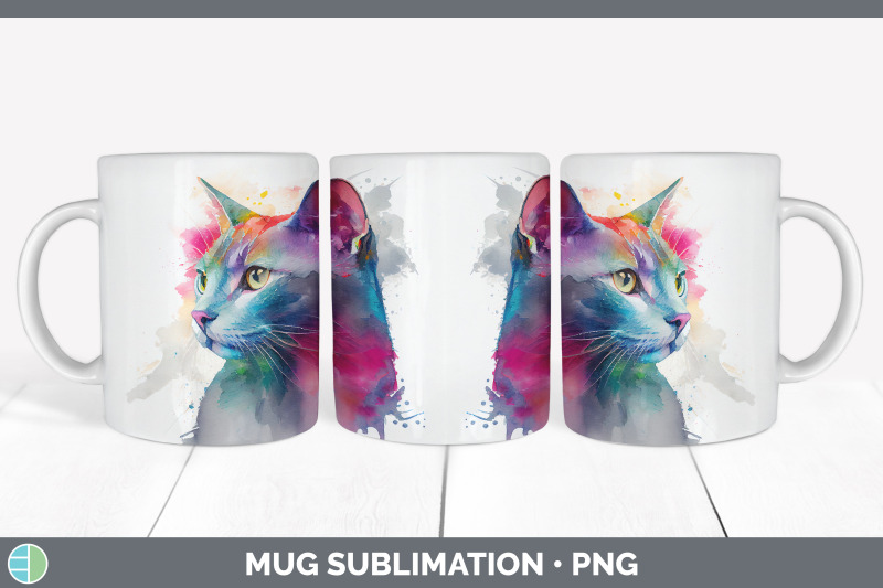 rainbow-russian-blue-cat-mug-sublimation-coffee-cup-background-png