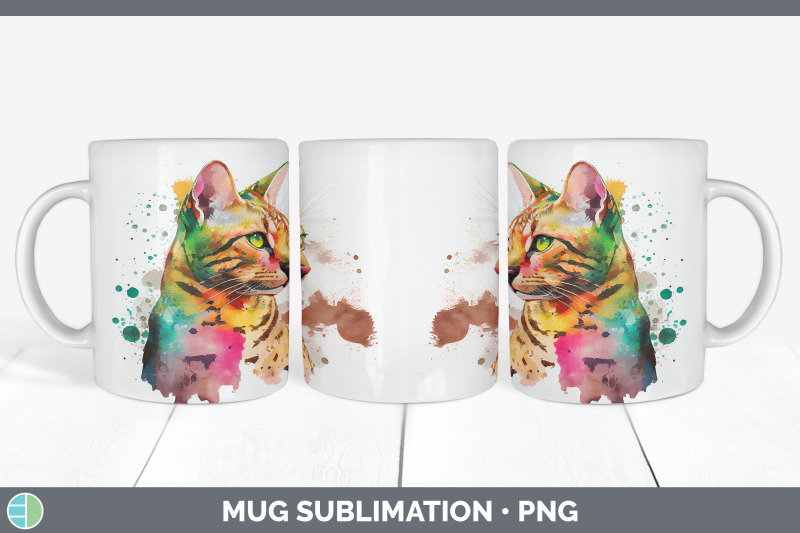 rainbow-savannah-cat-mug-sublimation-coffee-cup-background-png