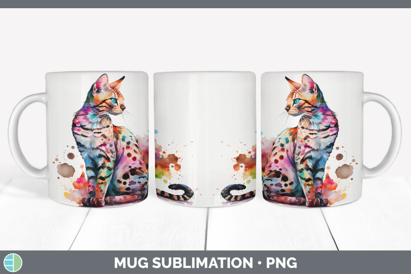 rainbow-savannah-cat-mug-sublimation-coffee-cup-background-png