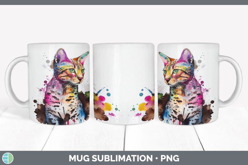 rainbow-savannah-cat-mug-sublimation-coffee-cup-background-png