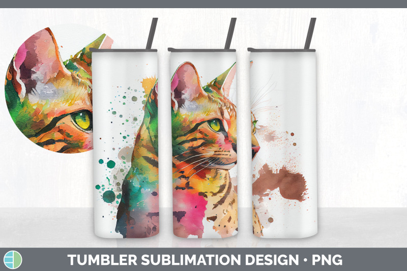 rainbow-savannah-cat-tumbler-sublimation-bundle