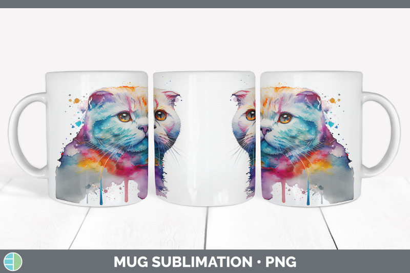 rainbow-scottish-fold-cat-mug-sublimation-coffee-cup-background-png