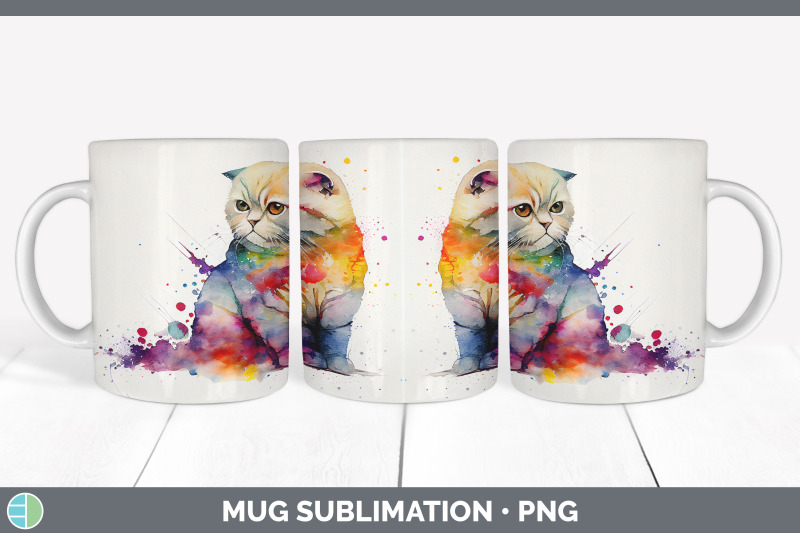 rainbow-scottish-fold-cat-mug-sublimation-coffee-cup-background-png