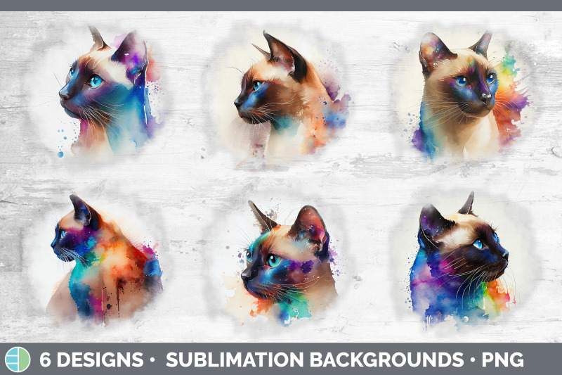 rainbow-siamese-cat-background-grunge-sublimation-backgrounds