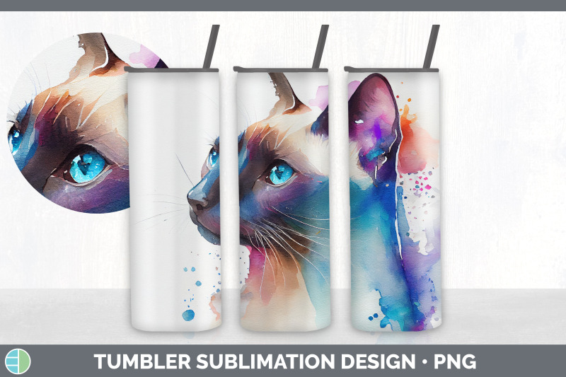 rainbow-siamese-cat-tumbler-sublimation-bundle