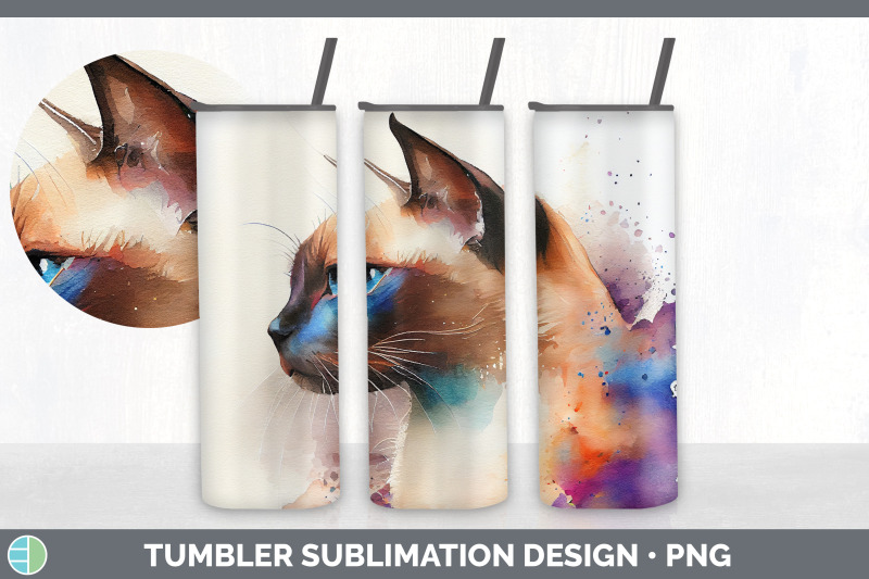 rainbow-siamese-cat-tumbler-sublimation-bundle