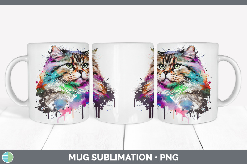 rainbow-siberian-cat-mug-sublimation-coffee-cup-background-png