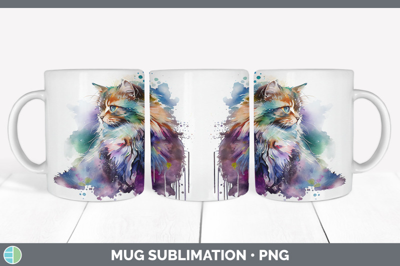 rainbow-siberian-cat-mug-sublimation-coffee-cup-background-png