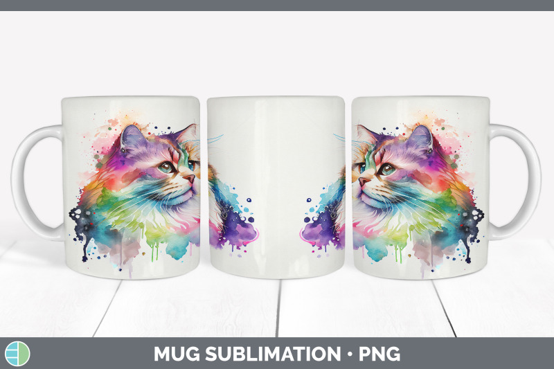 rainbow-siberian-cat-mug-sublimation-coffee-cup-background-png