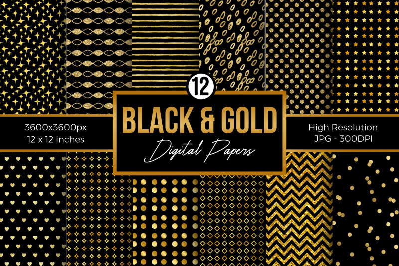 black-and-gold-digital-papers