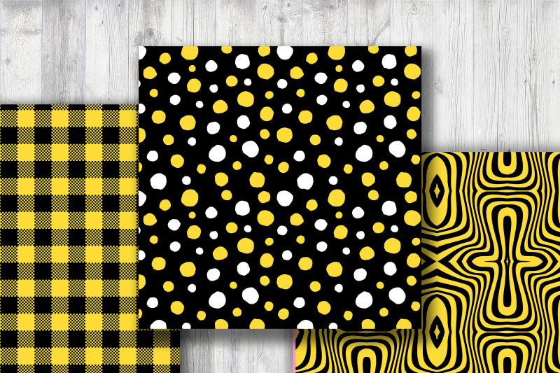 black-and-yellow-digital-papers
