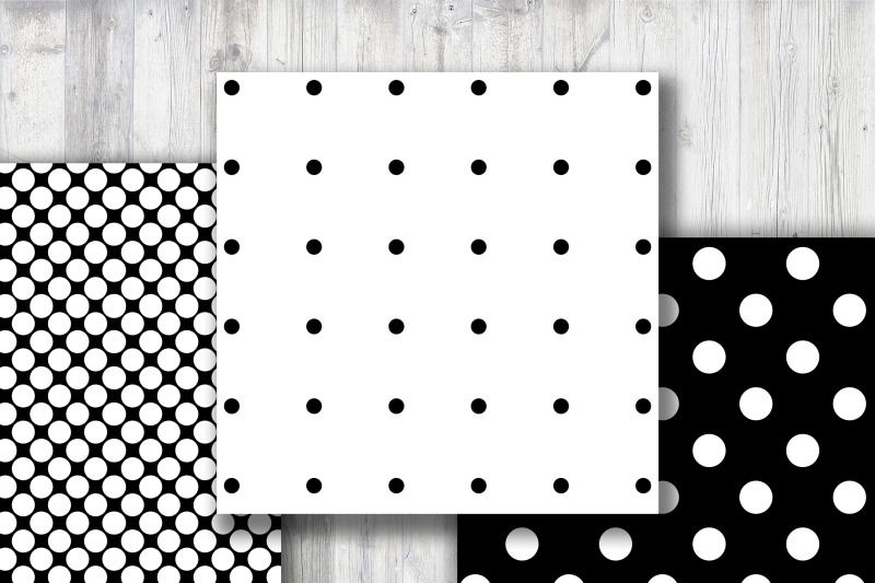 black-amp-white-polka-dots-digital-papers