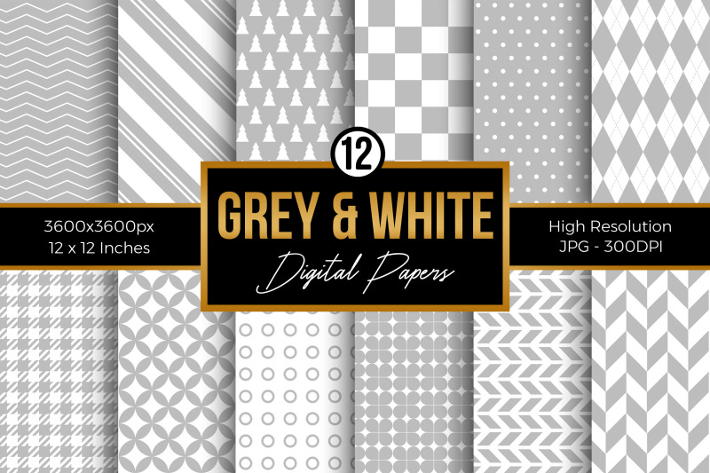 grey-and-white-digital-papers