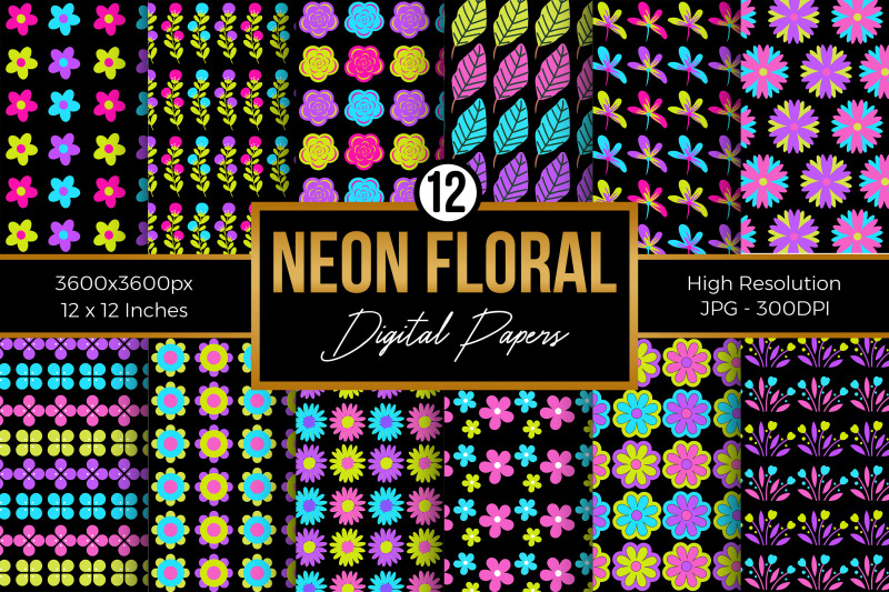 neon-flowers-pattern-digital-papers