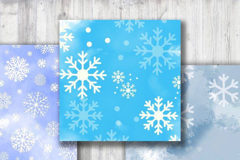 snowflakes-digital-papers