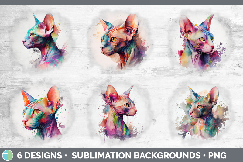 rainbow-sphynx-cat-background-grunge-sublimation-backgrounds