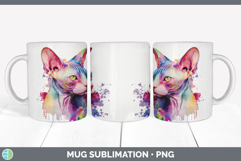 rainbow-sphynx-cat-mug-sublimation-coffee-cup-background-png