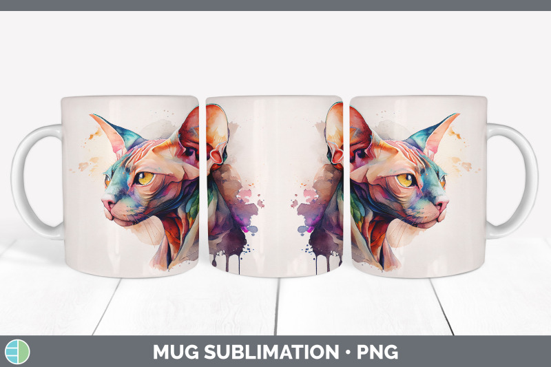 rainbow-sphynx-cat-mug-sublimation-coffee-cup-background-png