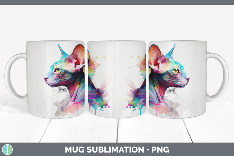 rainbow-sphynx-cat-mug-sublimation-coffee-cup-background-png