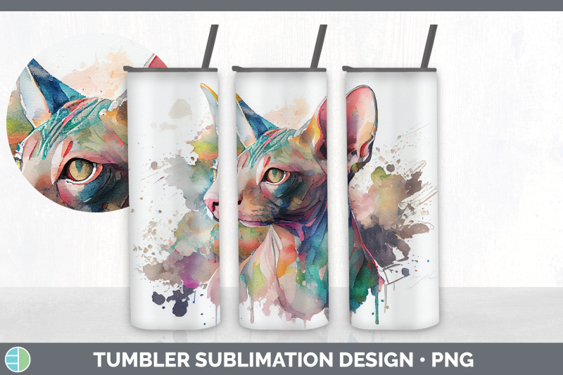 rainbow-sphynx-cat-tumbler-sublimation-bundle