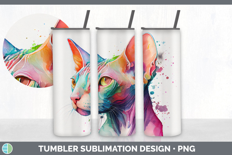 rainbow-sphynx-cat-tumbler-sublimation-bundle