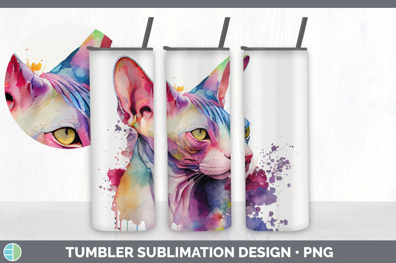 rainbow-sphynx-cat-tumbler-sublimation-bundle