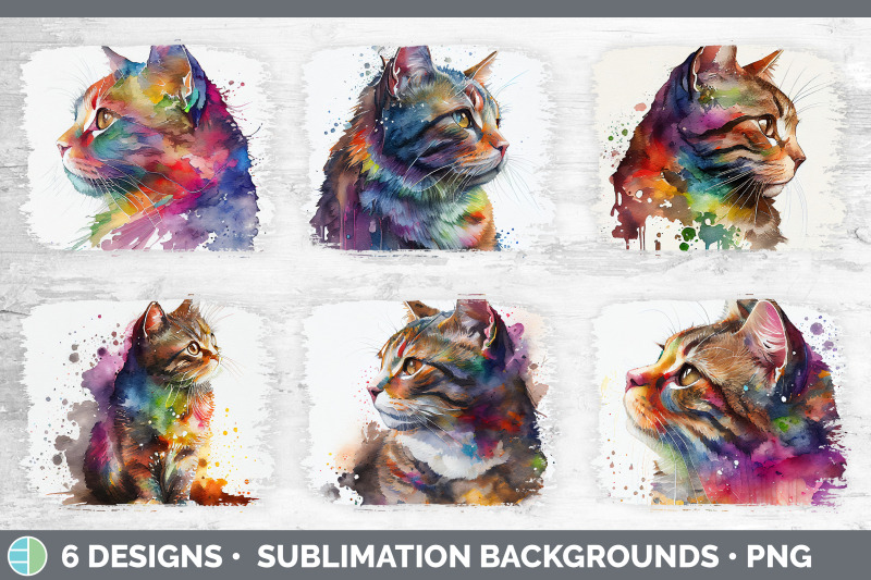 rainbow-tabby-cat-distressed-sublimation-background-panel