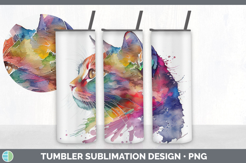 rainbow-tabby-cat-tumbler-sublimation-bundle