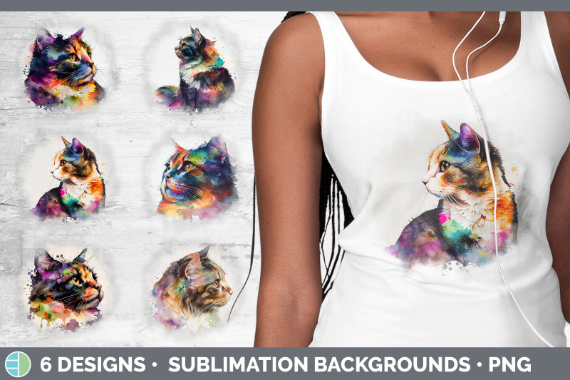 rainbow-tortoiseshell-cat-background-grunge-sublimation-backgrounds