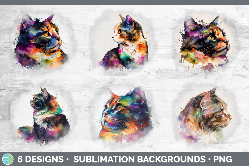 rainbow-tortoiseshell-cat-background-grunge-sublimation-backgrounds