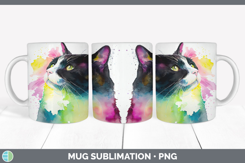 rainbow-tuxedo-cat-mug-sublimation-coffee-cup-background-png