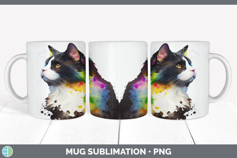 rainbow-tuxedo-cat-mug-sublimation-coffee-cup-background-png