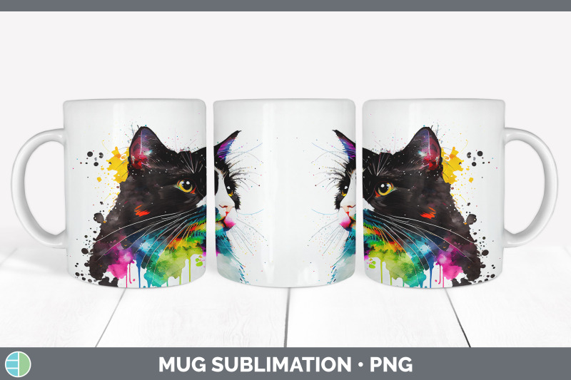 rainbow-tuxedo-cat-mug-sublimation-coffee-cup-background-png