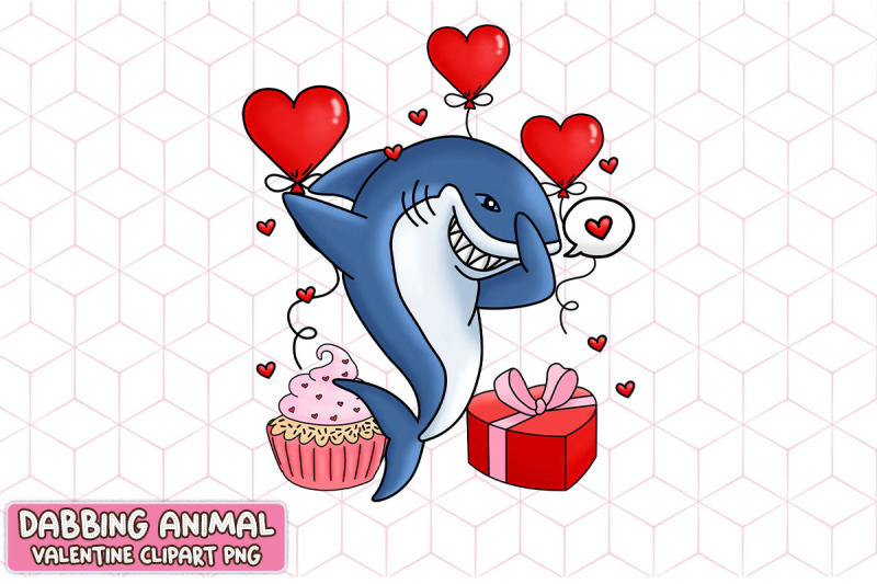 cute-shark-dabbing-valentine-heart