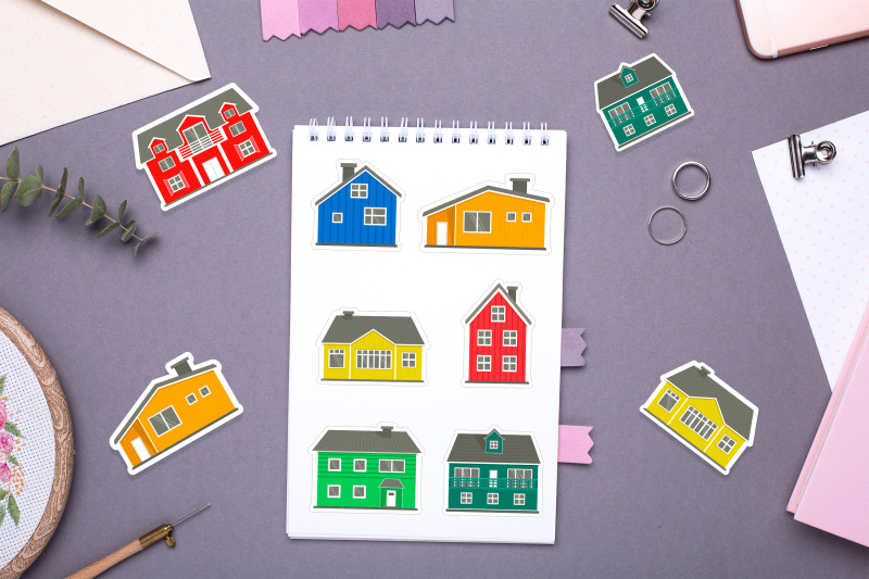 small-cozy-printable-norwegian-houses-stickers
