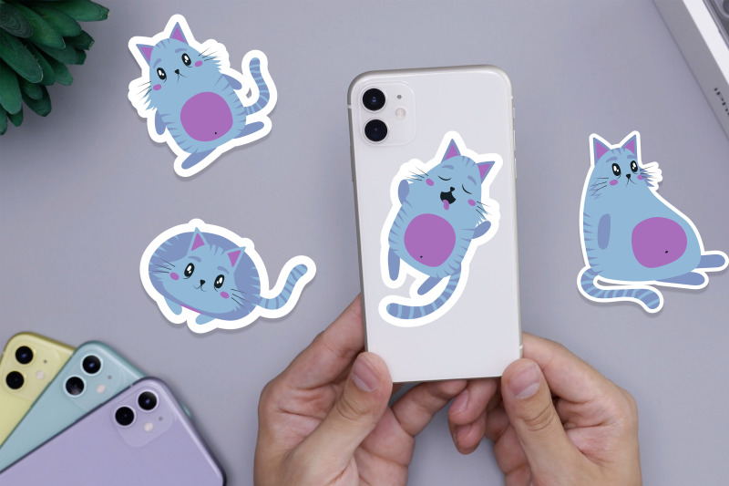 blue-cat-sticker-bundle-printable-and-digital-stickers