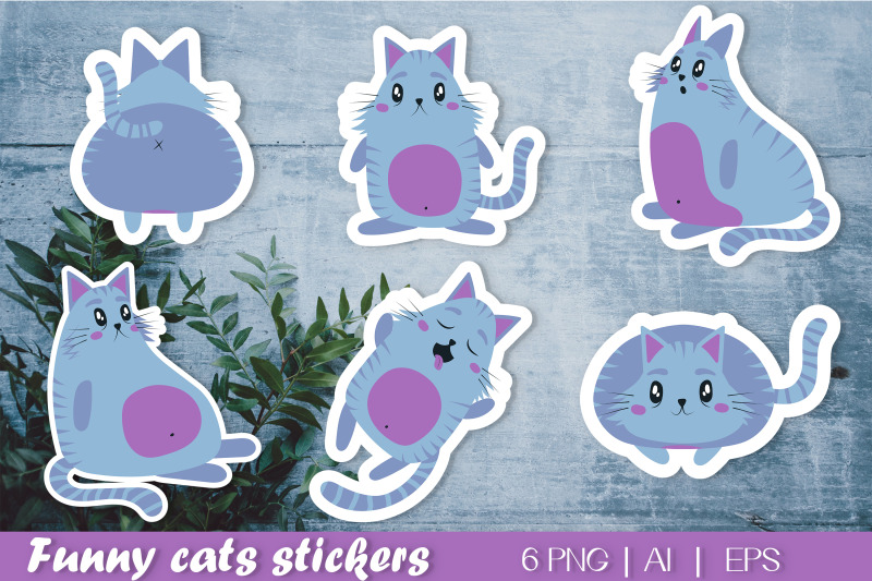 blue-cat-sticker-bundle-printable-and-digital-stickers