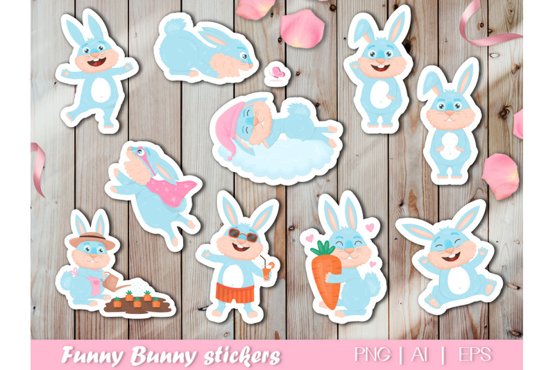 collection-of-11-funny-printable-rabbits-in-cartoon-style