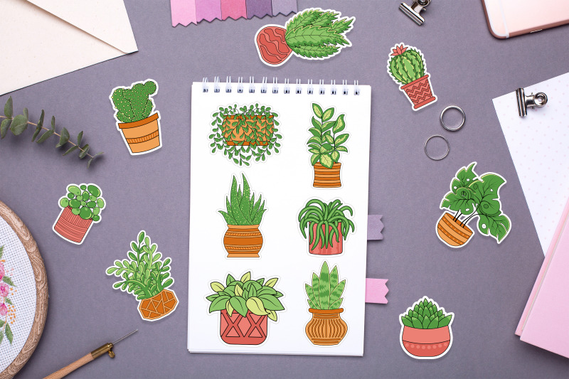 houseplants-in-pots-png-potted-flowers-printable-stickers