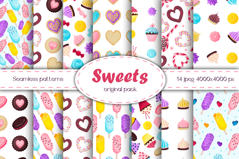 14-seamless-patterns-with-sweets-backgrounds-with-cupcakes