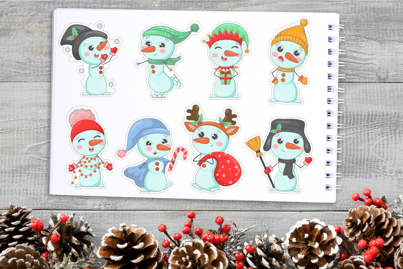 christmas-snowmen-printable-stickers-png