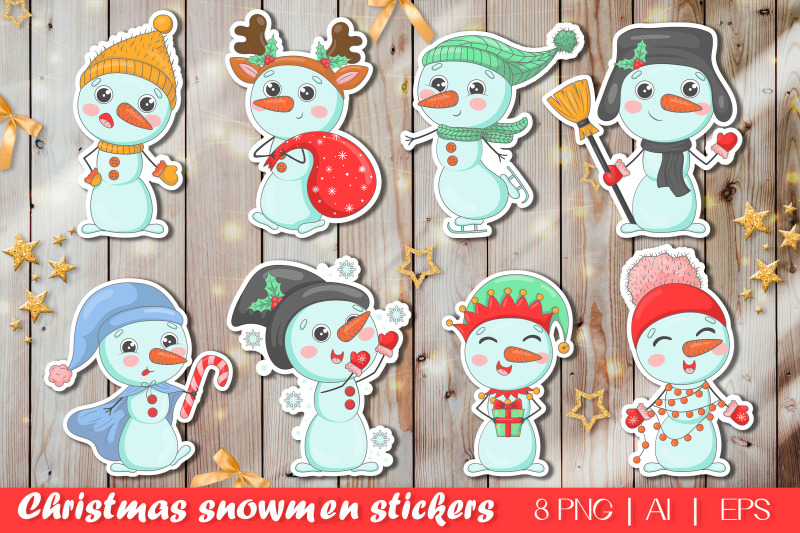 christmas-snowmen-printable-stickers-png