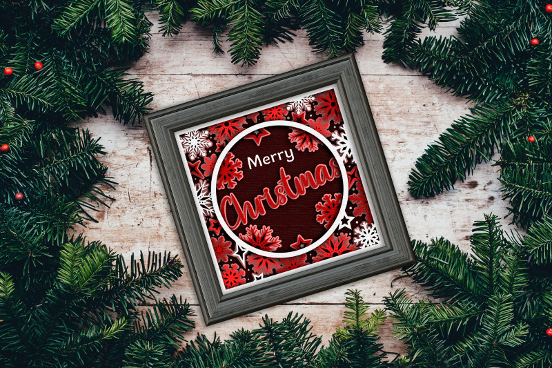 christmas-shadow-box-9x9-3d-merry-christmas-card-svg