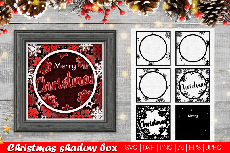 christmas-shadow-box-9x9-3d-merry-christmas-card-svg