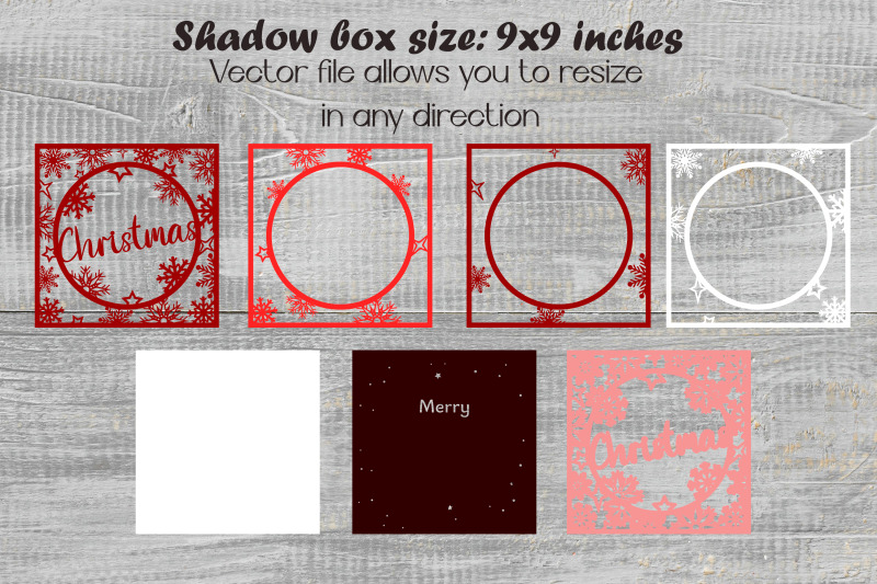 christmas-shadow-box-9x9-3d-merry-christmas-card-svg